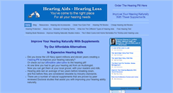 Desktop Screenshot of hearingaidshearingloss.com
